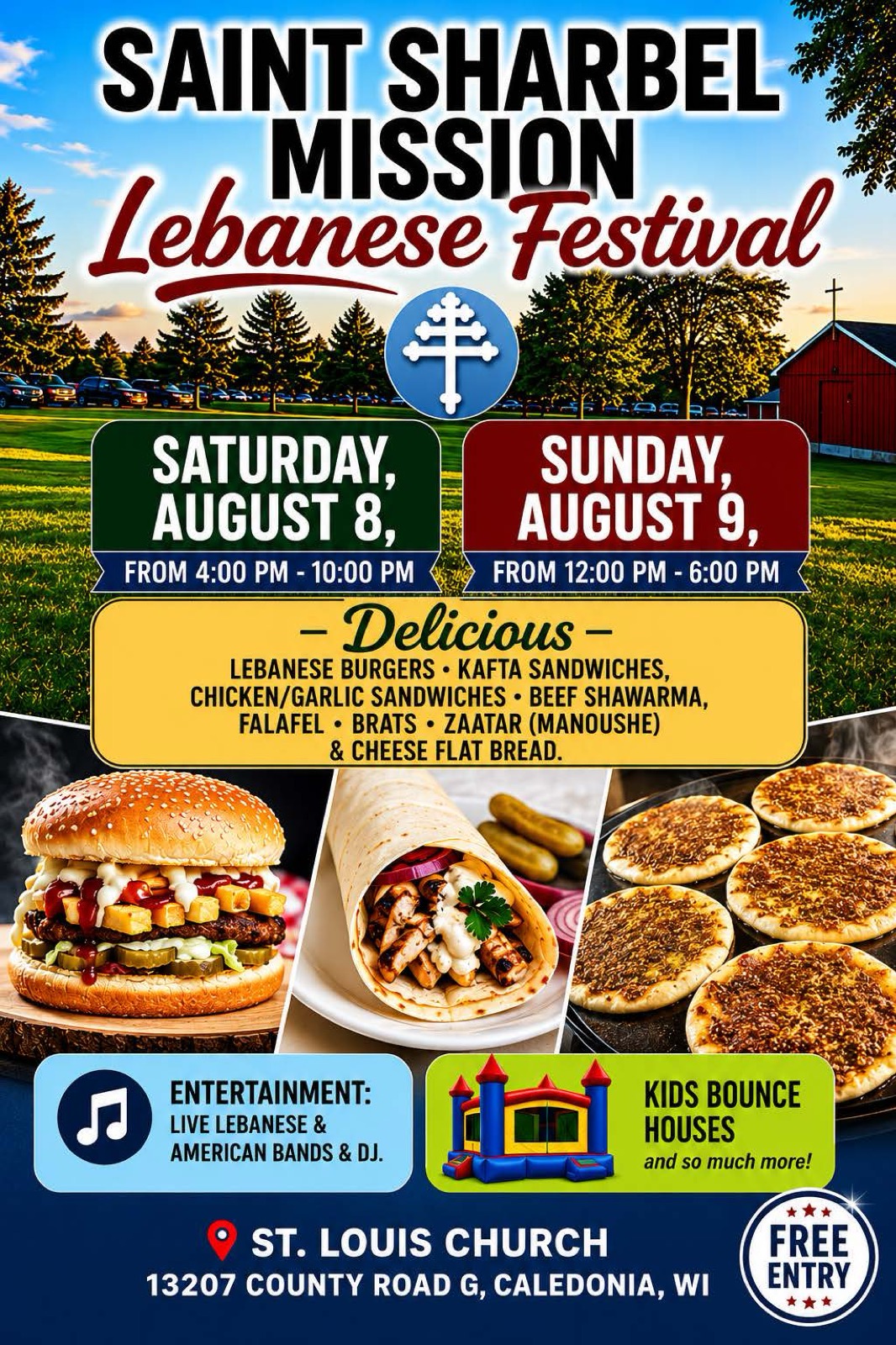 Saint Sharbel Mission Lebanese Festival flyer